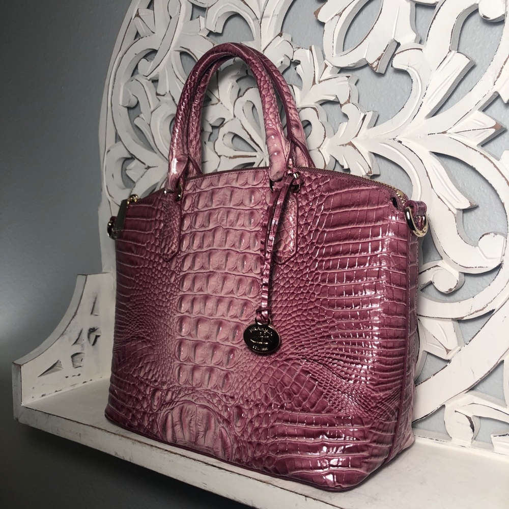 Brahmin Duxbury Satchel Tea Rose & Wallet SET - Picture 4 of 11